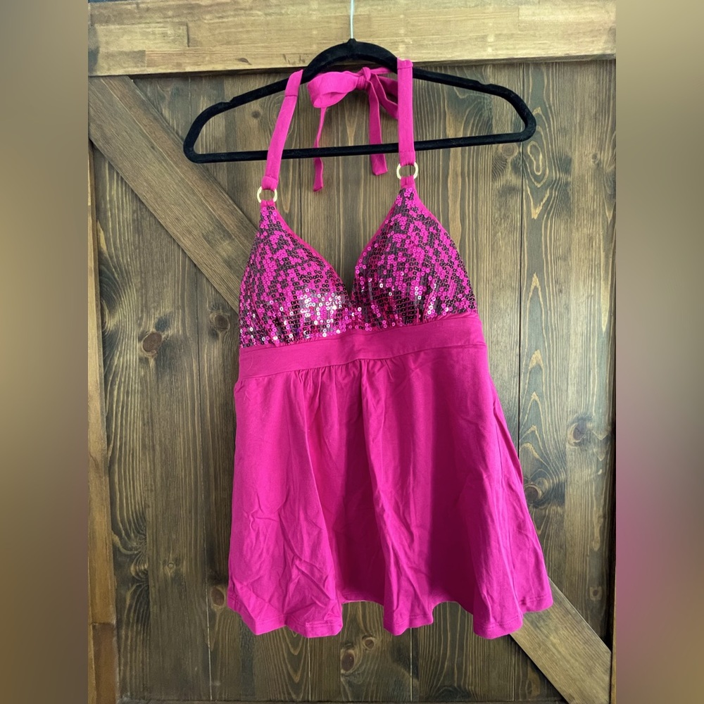 Victorias Secret Sequin “Bra Top” Like New - worn once - Medium - Fuscia